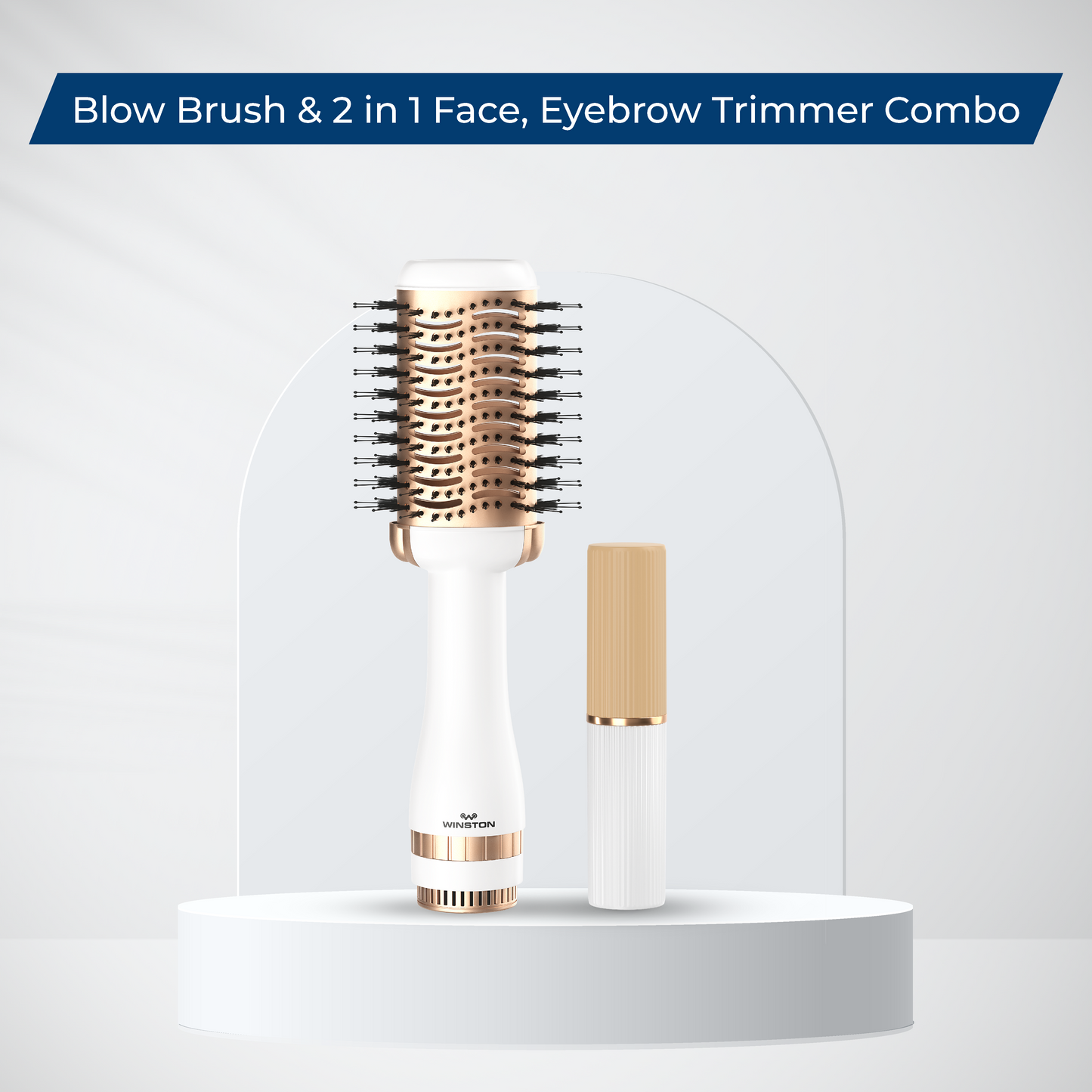 Blow Brush & 2 in 1 Face, Eyebrow Trimmer Combo