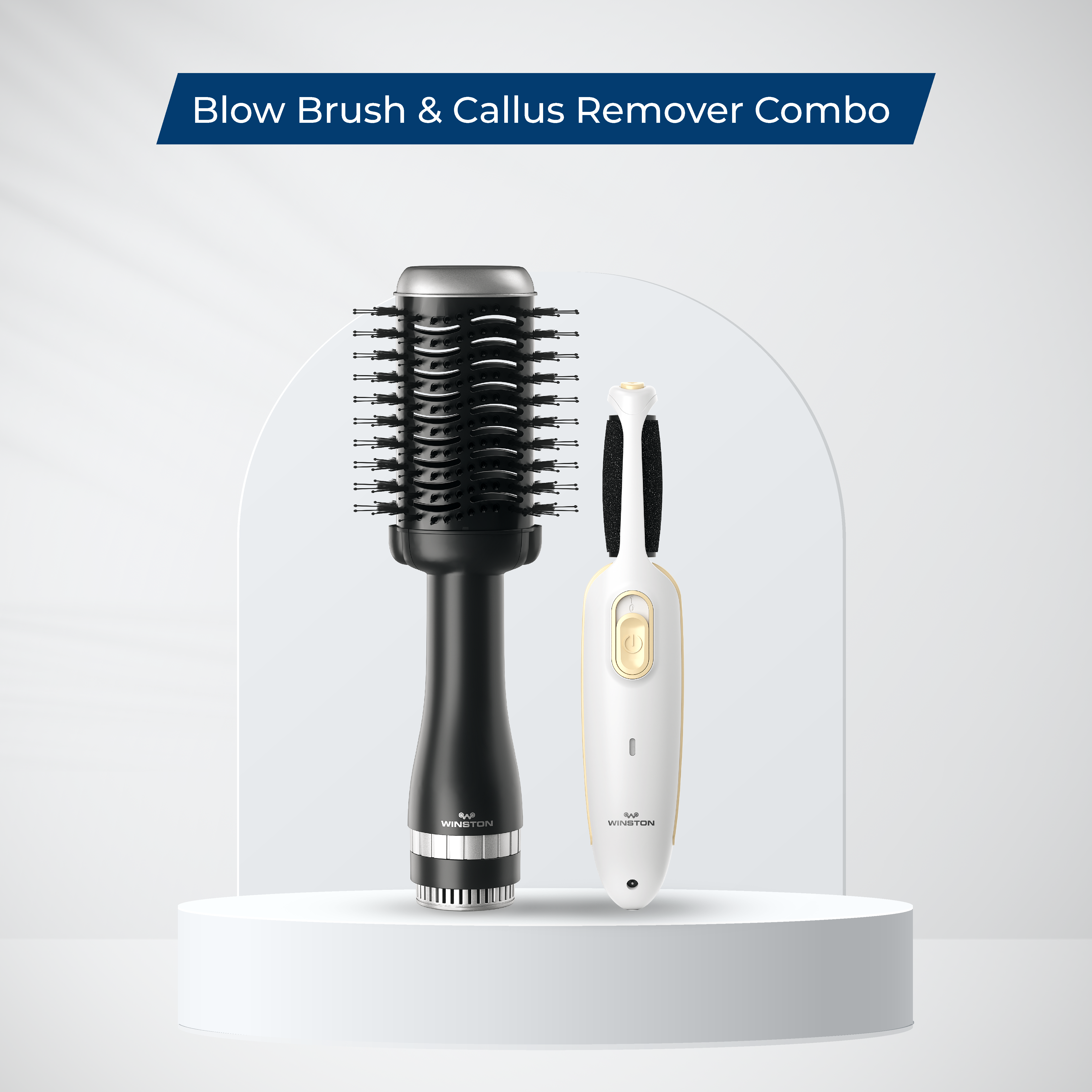 Blow Brush & Callus Remover Combo