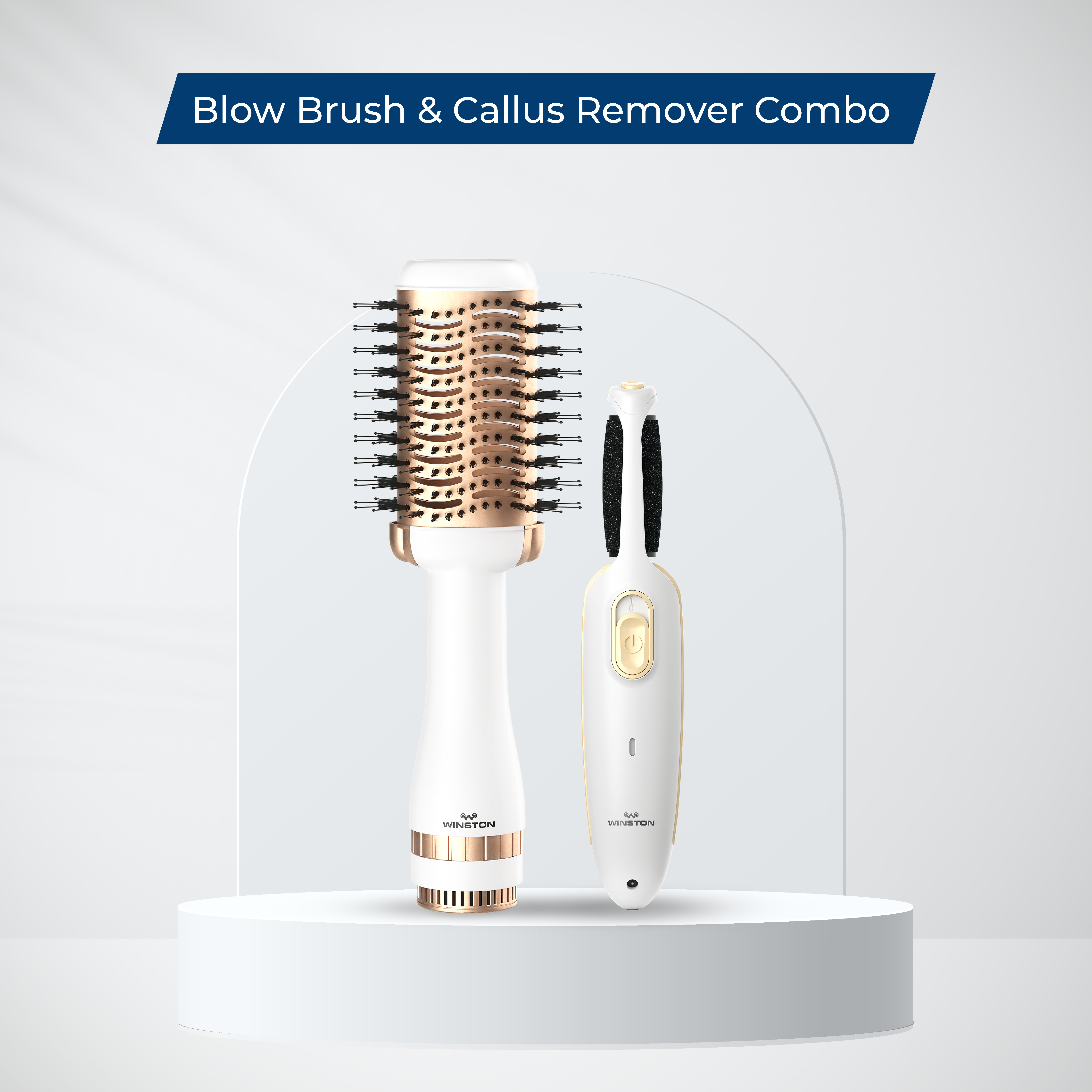 Blow Brush & Callus Remover Combo