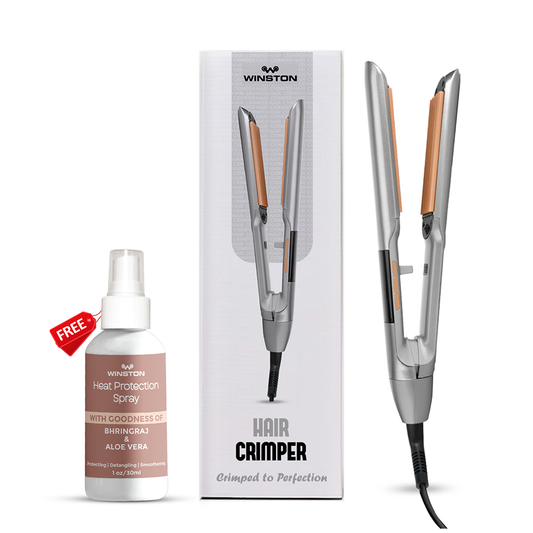 WINSTON Hair Crimper With Free Heat Protection Spray