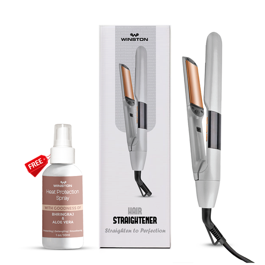 WINSTON Hair Straightener With Free Heat Protection Spray