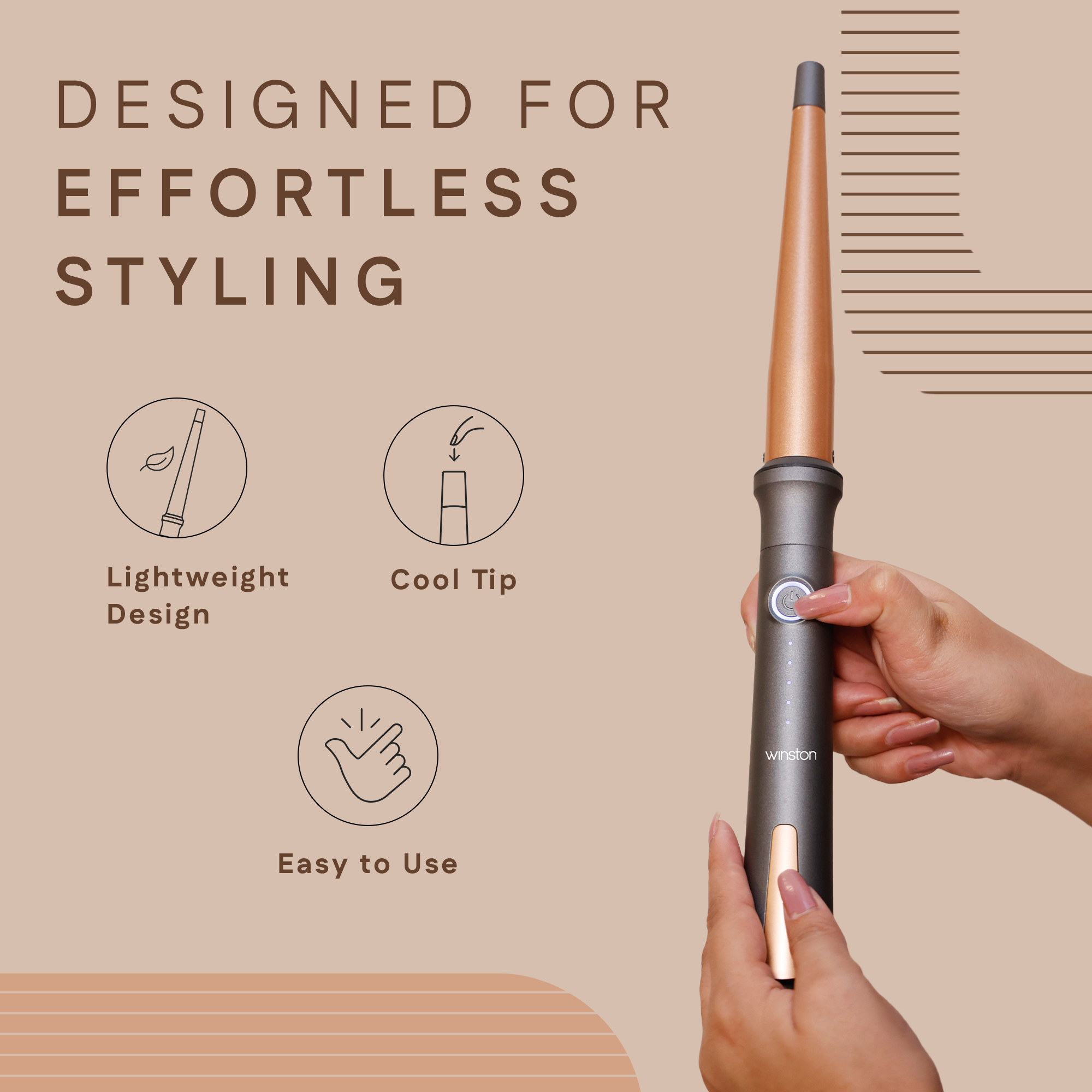 Hair Curling Wand For Effortless Styling
