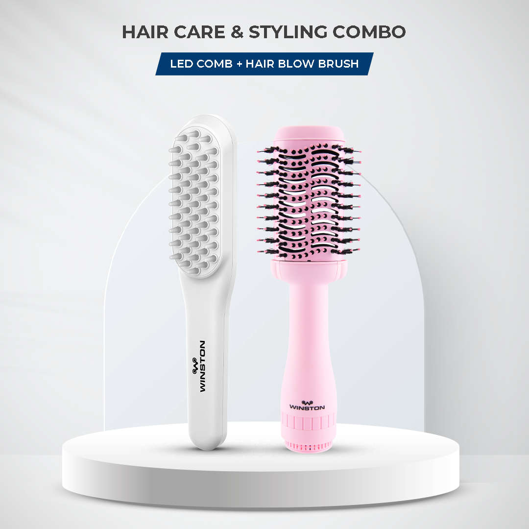 LED Comb & Blow Brush Combo