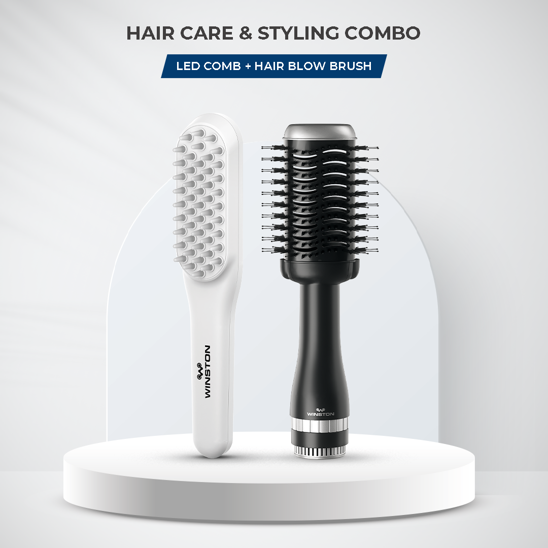 LED Comb & Blow Brush Combo