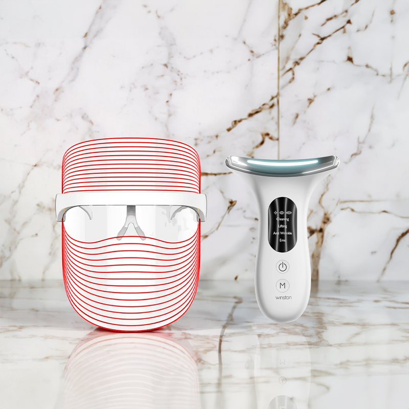 Led Face Device LED Face Mask & Skin Lift Device Combo