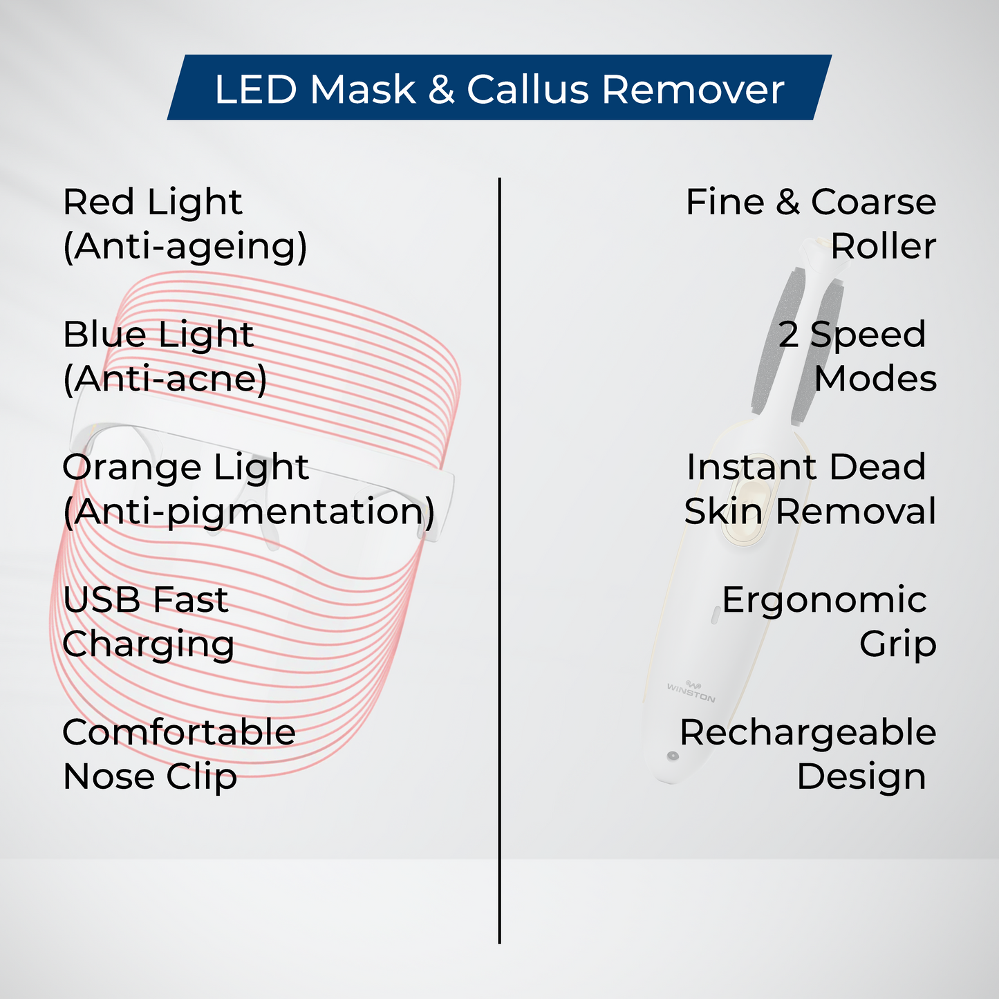 LED Mask & Callus Combo