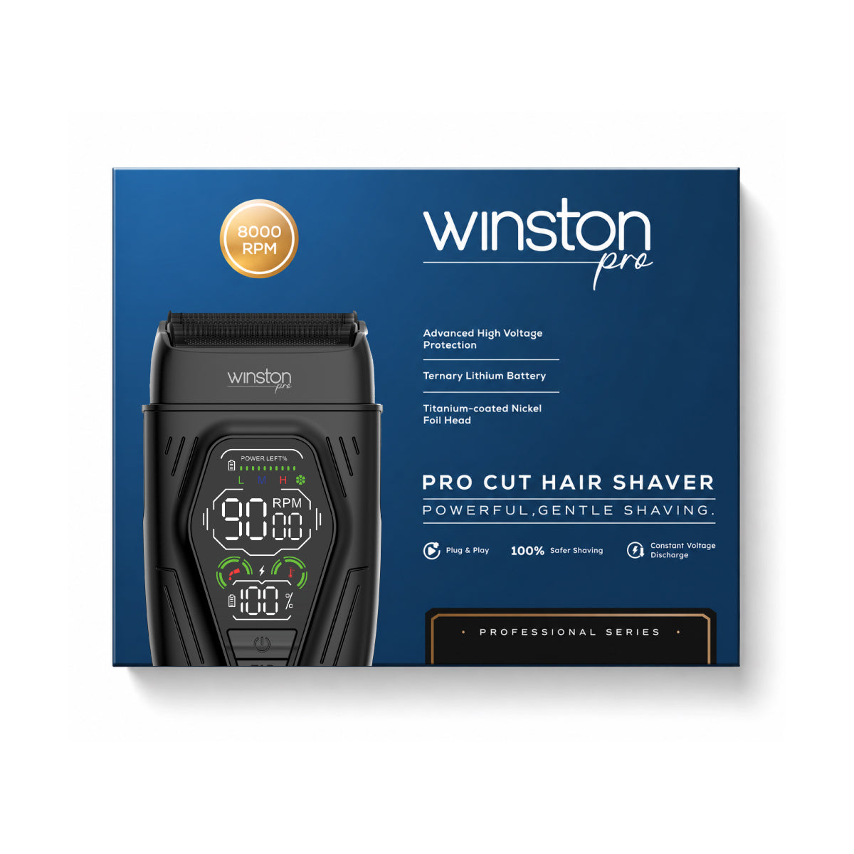 Winston Pro Cut Shaver | Titanium Foil Shaving for Ultra-Close Professional Finishing