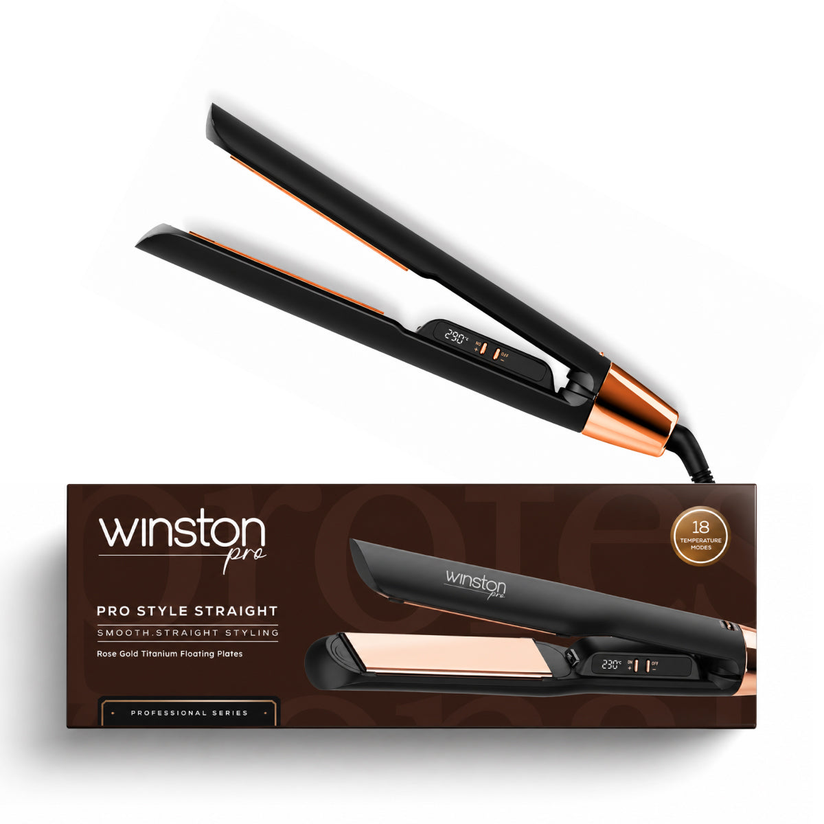 Winston Pro Style Straightener | Professional Heat Styling with Titanium Plates