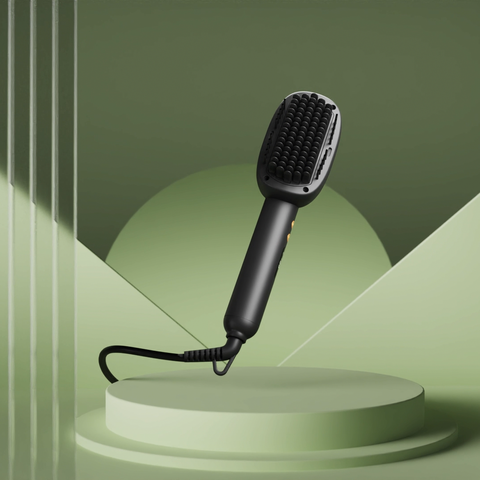 Hair Straightening Brush | Fast Heat Up & Anti-Burn Bristles