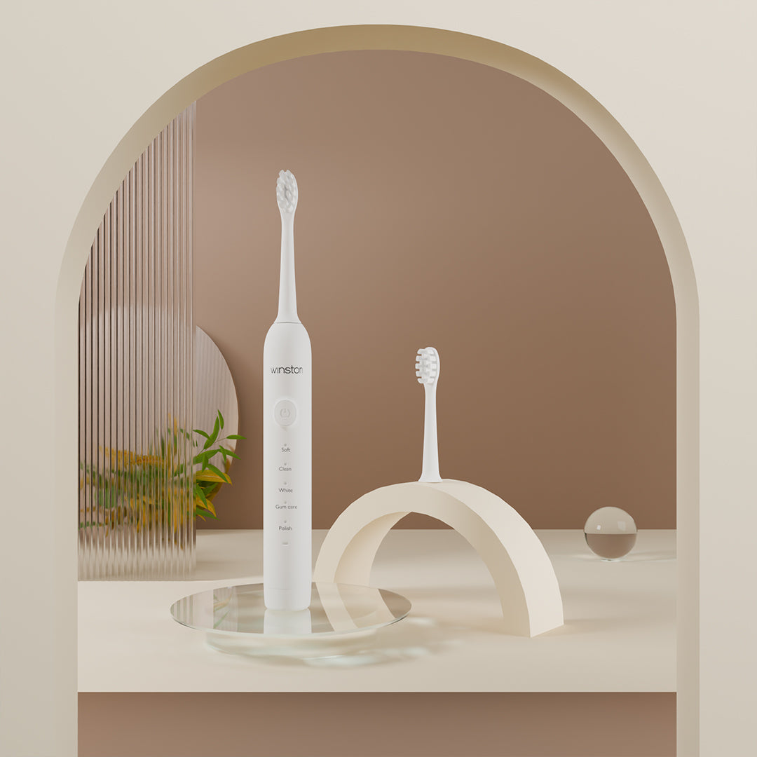 Sonic Electric Toothbrush | Rechargeable, 5 Cleaning Modes, IPX8 Waterproof - White