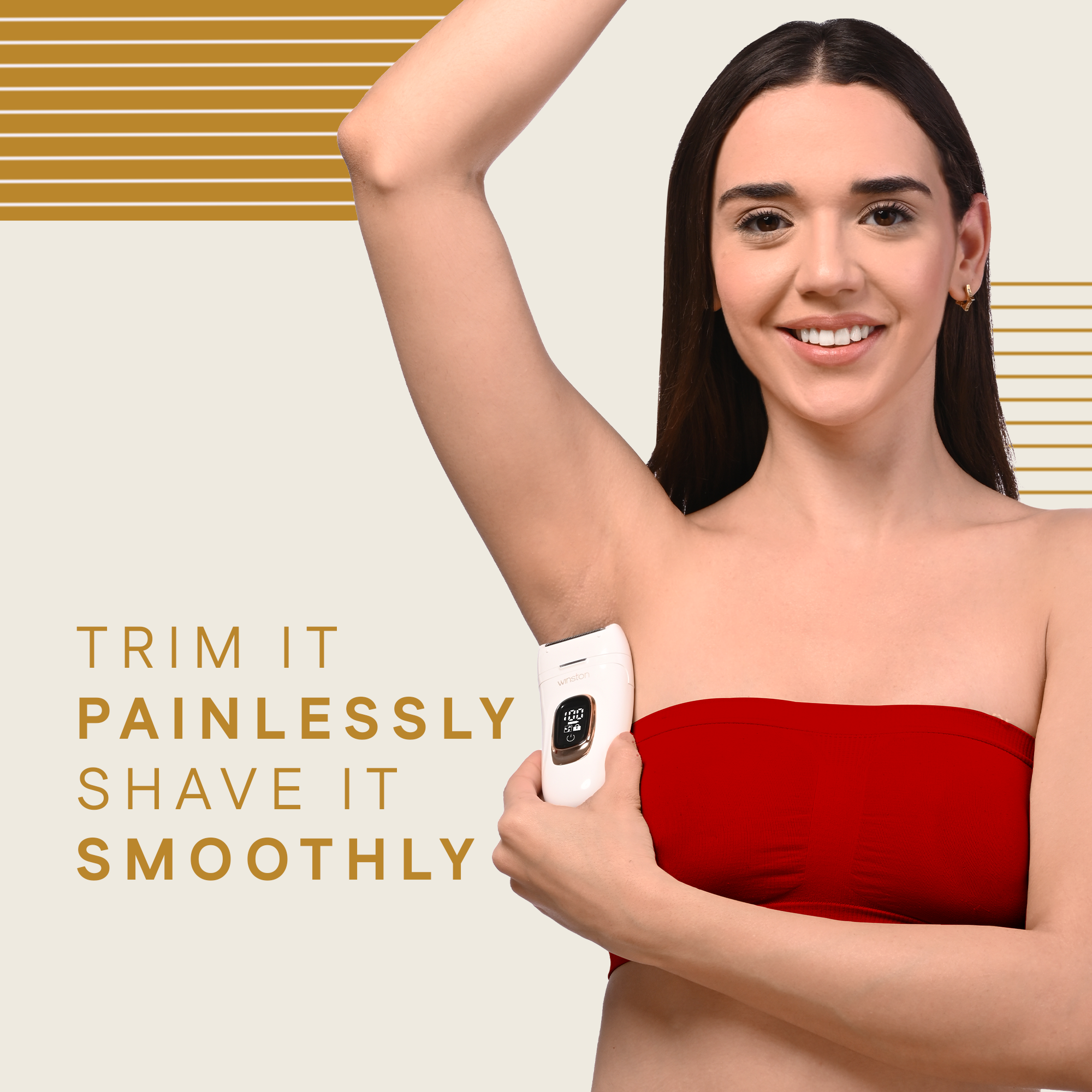 Electric shaver and trimmer for painless trimming and smooth shaving