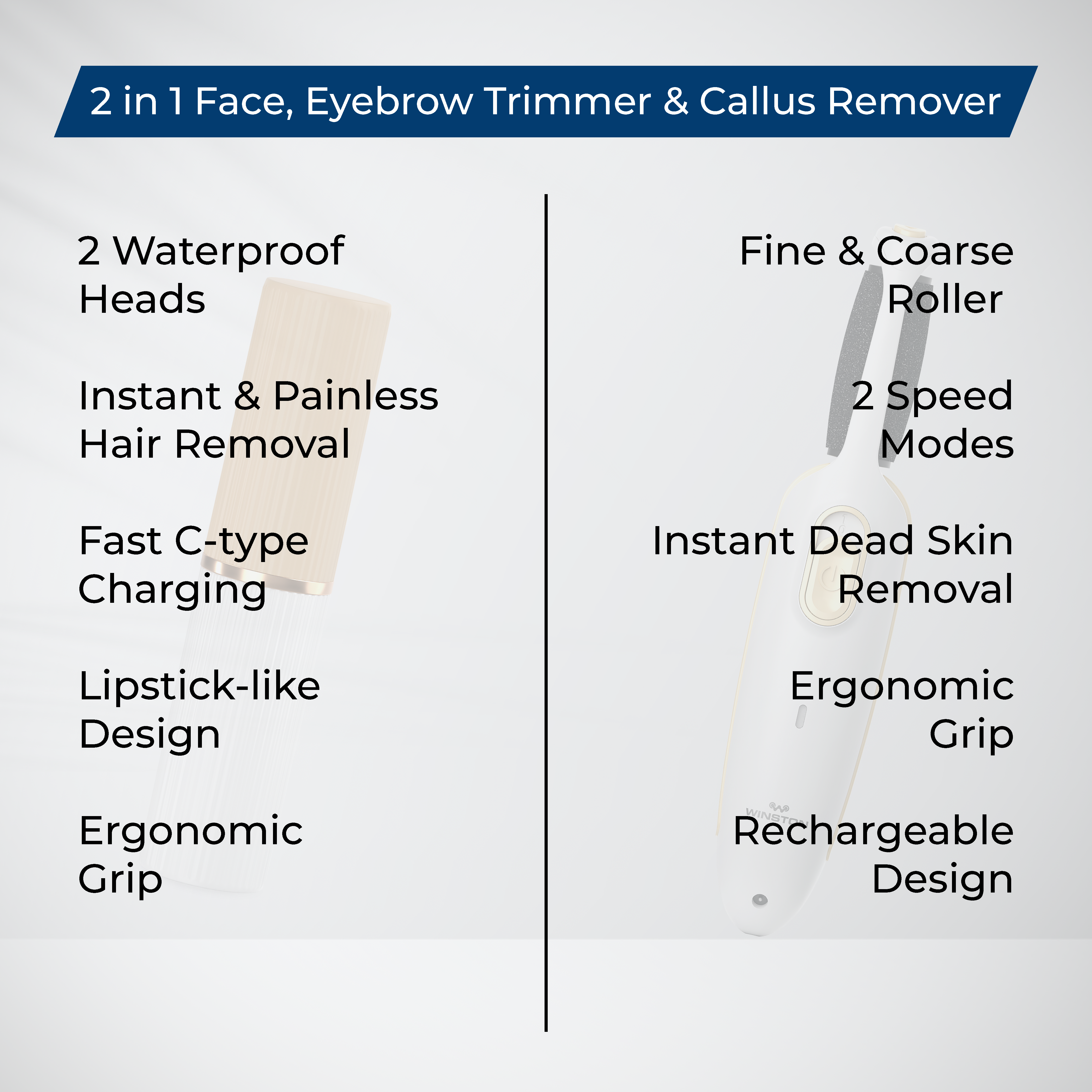 2 in 1 Trimmer & Callus Combo