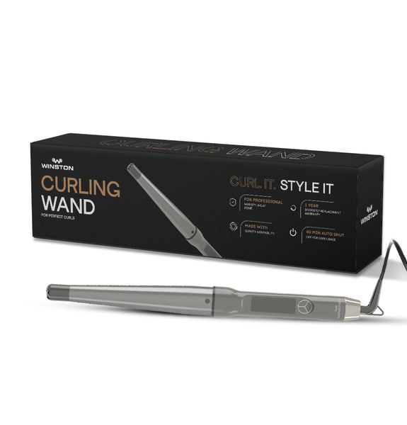 WINSTON Hair Curling Wand with Tourmaline Plate (19-32mm Curling Barrel)