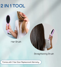 WINSTON Hair Straightening Brush with Ionic Technology Long Corded Straightener