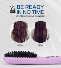 WINSTON Hair Straightening Brush with Ionic Technology Long Corded Straightener